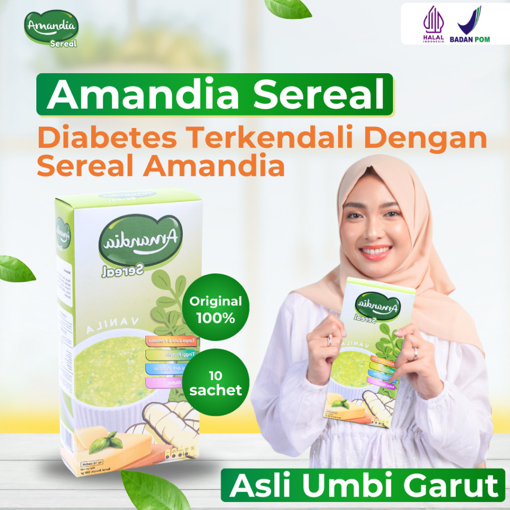 

Solusi Sarapan Sehat Amandia Sereal 300g - Gluten Free, Aman Diabetes, Indeks Glikemik Rendah, Halal BPOM