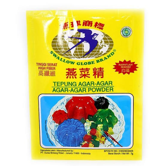 

Swallow Globe Agar Agar Powder 7 Gram Berserat Tinggi