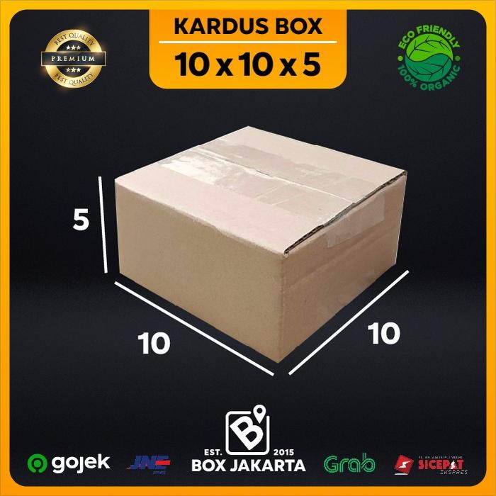 

KARDUS BOX uk 10x10x5 CM Kotak Packaging Corrugated SHEET POLOS
