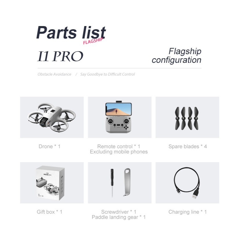 Drone i1 Pro  / GT3 . Camera 180° WiFi - 3 BateraiCO