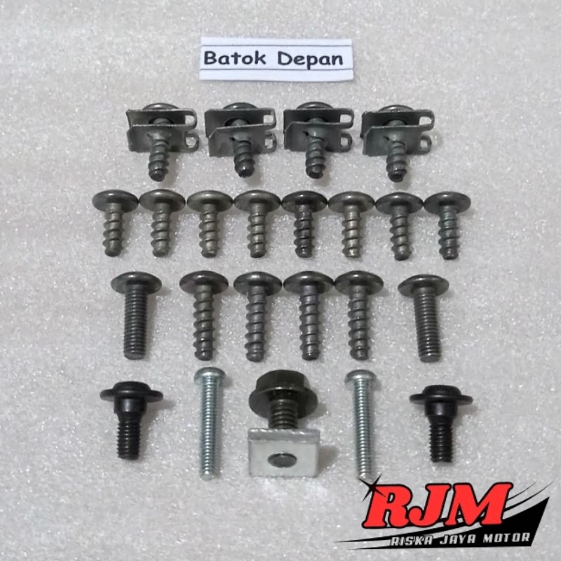 Baut Full Set Cover Bodi Body Batok Depan Yamaha Sigma 2 Tak 2T