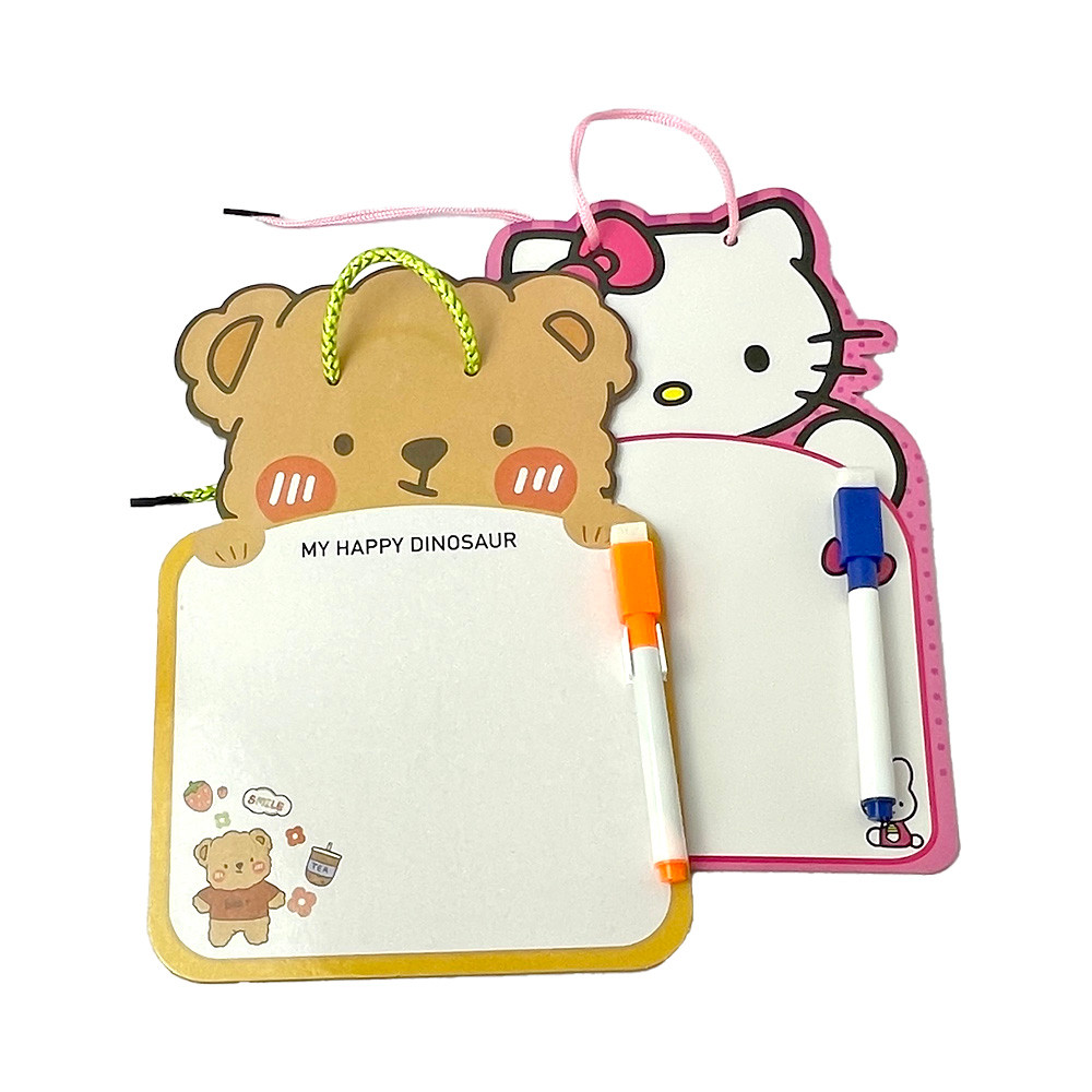 

Cute Erasable Whiteboard Portable Suspendable Creative Whiteboard Notebook Cartoon Animal Shape Reusable Drawing Board Students