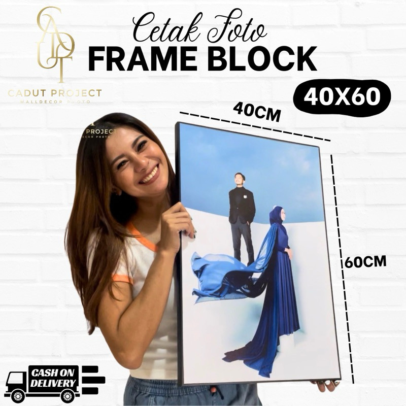 CETAK FOTO FRAME BLOCK 40x60 /16 r / wall frame / cadutproject / bingkai foto / fiber / hiasan dindi
