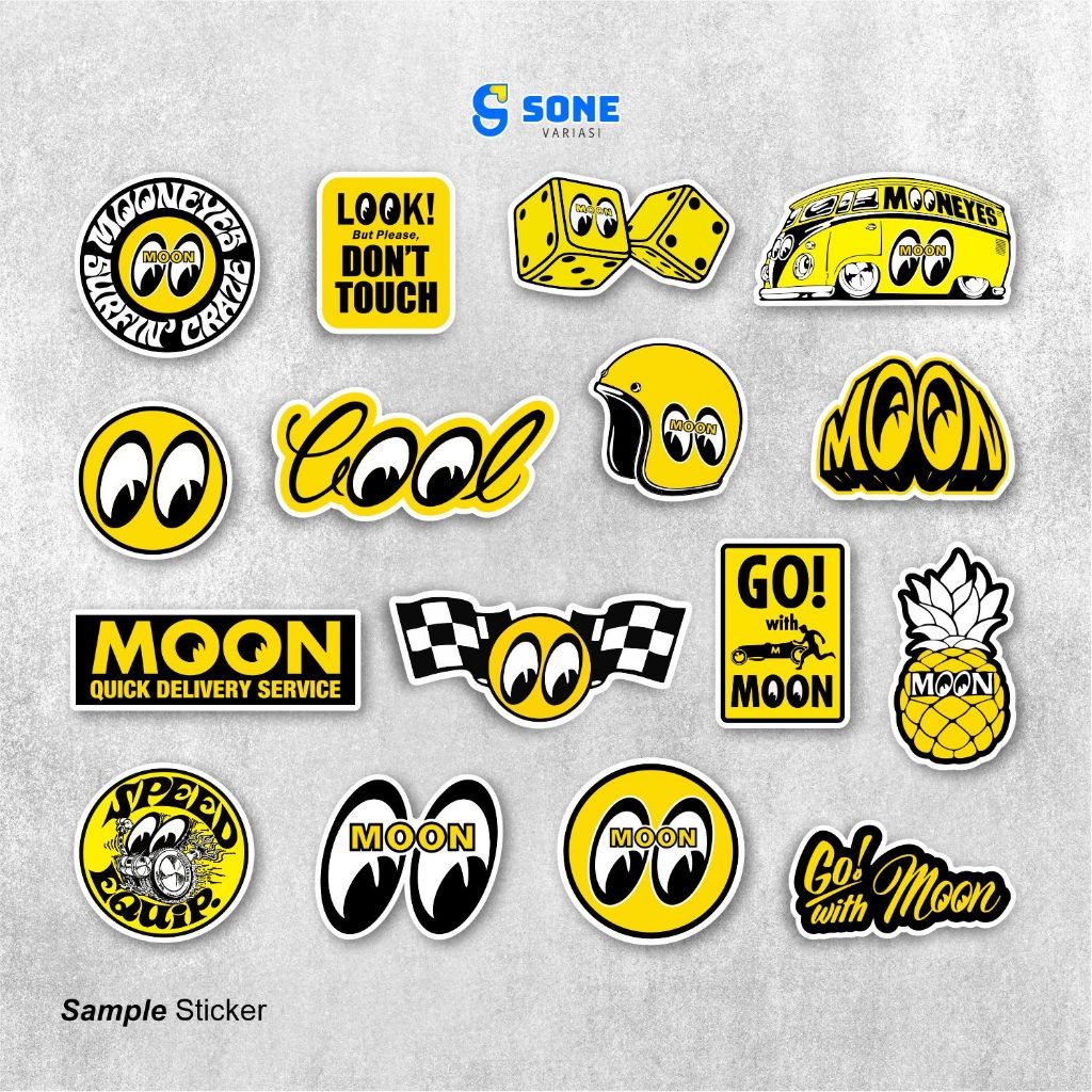 

Sticker Pack Mooneyes Waterproof Aesthetic- untuk Laptop, Motor, dan Helm - Paper Stationery