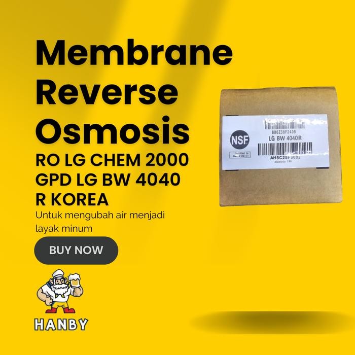Membrane Membran Reverse Osmosis RO LG CHEM 2000 GPD LG BW 4040 R KOREA