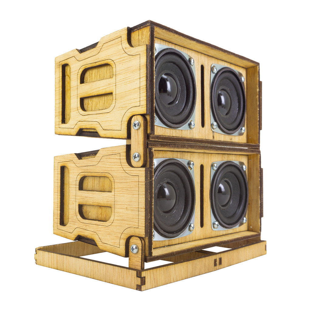 Box Speaker Miniatur Line Array 2 inch Dobel Bahan Triplek 3mm Laser Cutting