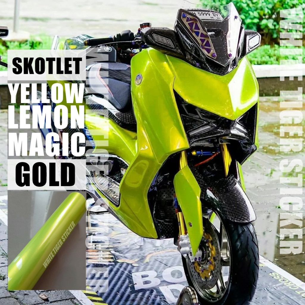 Skotlet Stiker Motor YELLOW Lembayung GOLD Scotlite YELLOW MAGIC GOLD Skotlet Kuning Lemon Lembayung