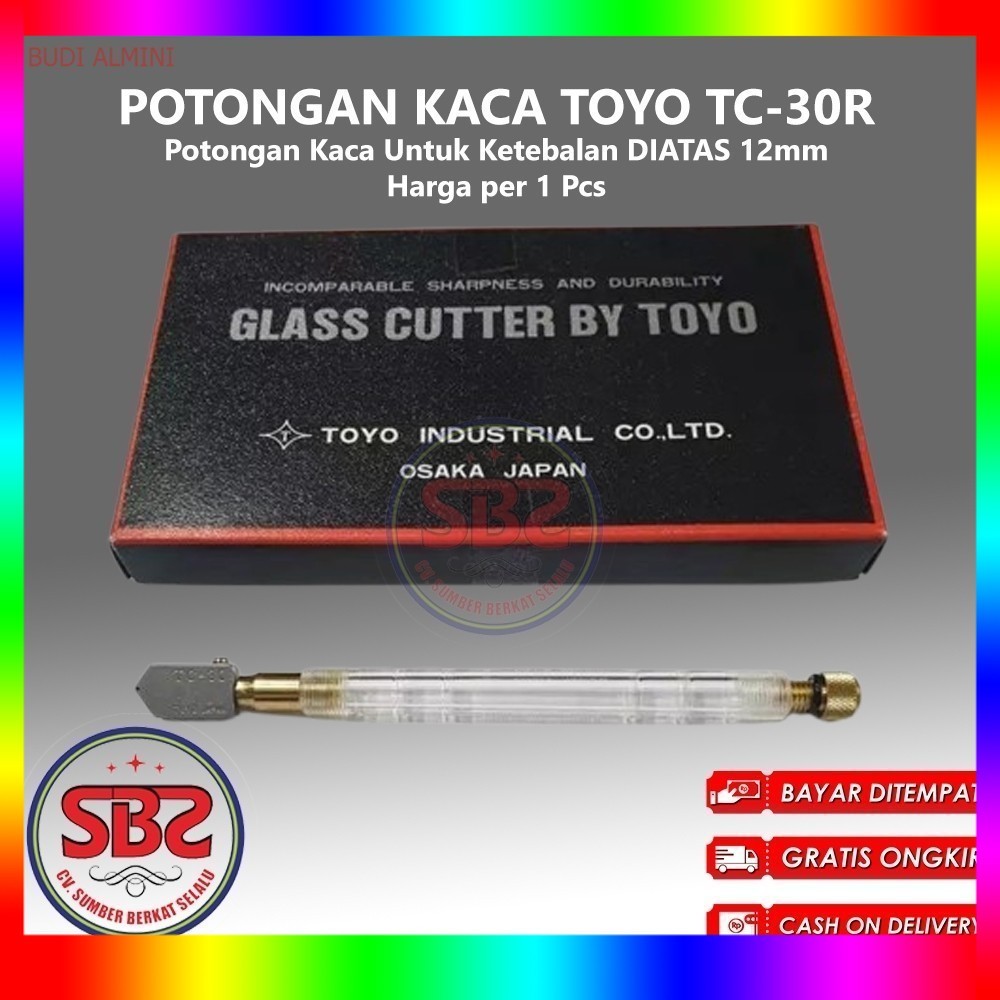 TOYO Pemotong Kaca Toyo TC30R TC-30R Asli Alat Pemotong Kaca Original Toyo TC30R Glass Cutter Pisau