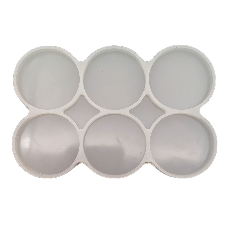 

DIY 6 Cavity Round Disc Pendants Silicone Molds Jewelry Ornament Keychain Earrings Necklace Charms Epoxy Resin Casting Mould