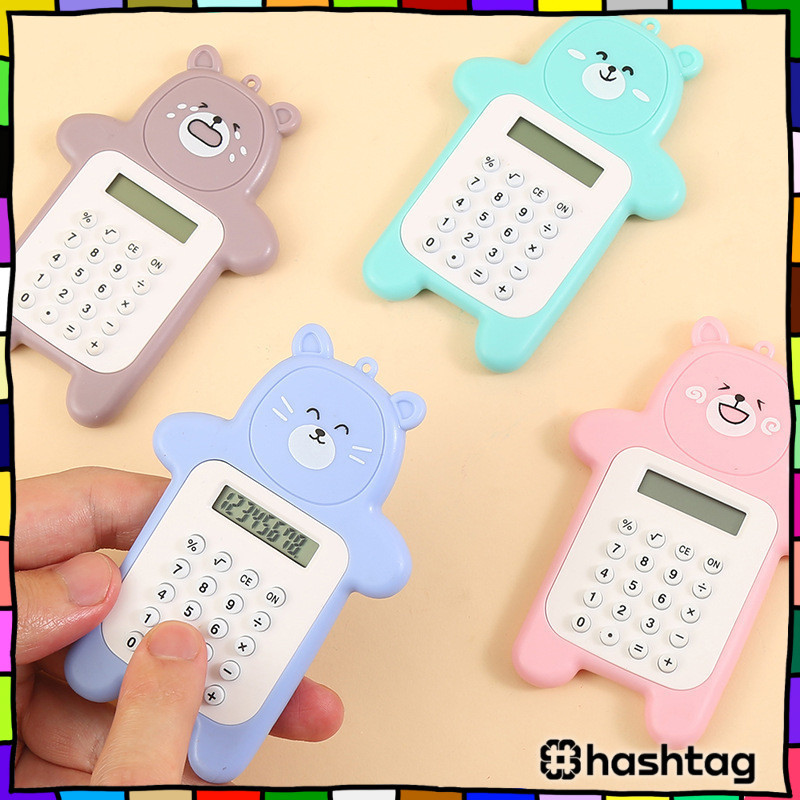 

#️⃣ HL0644 Calculator Mini Portable Motif Bear Kalkulator Portable Mini Beruang Kalkulator Unik Kalkulator 8 Digit Mini Portable Kalkulator Beruang Tombol Karet Y1789