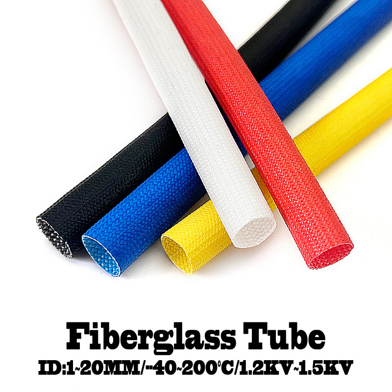 

Multi-color 200°C High-Temp Resistant Fiberglass Sleeve Tube Inner Diameter 1~20mm Silicone Resin Coating For Cable Protection