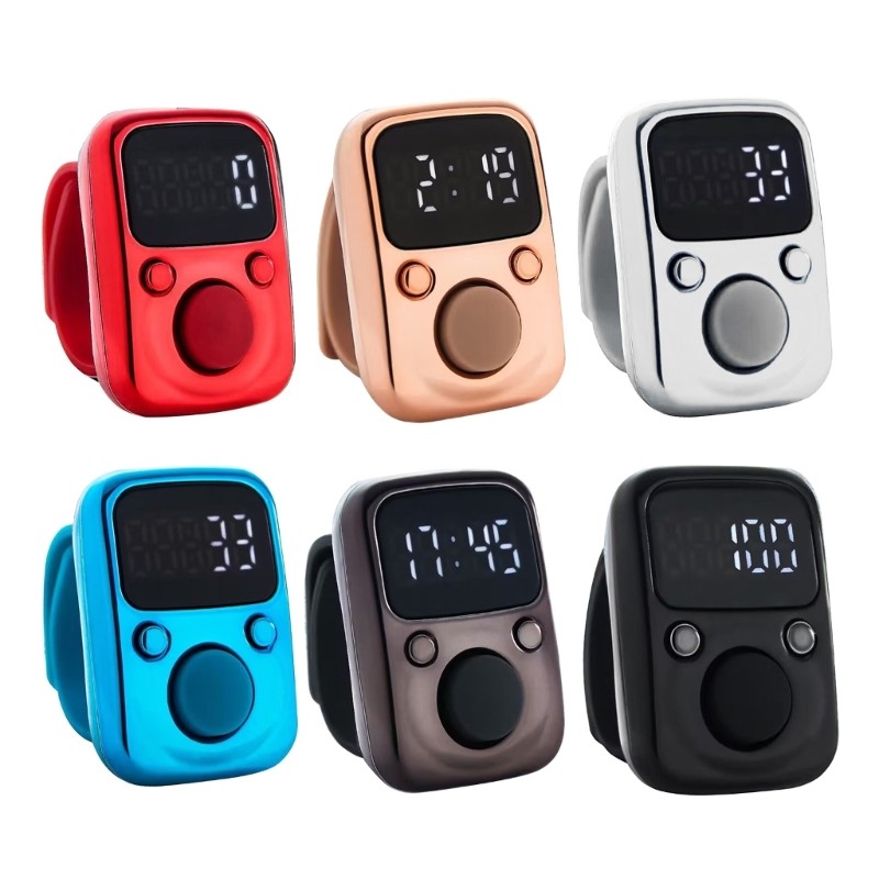 

Digital Electronic Luminous LED Finger Ring Hand Tally Counter Prayer Rechargeable Counters Clicker Digit Stitchs Drop shipping