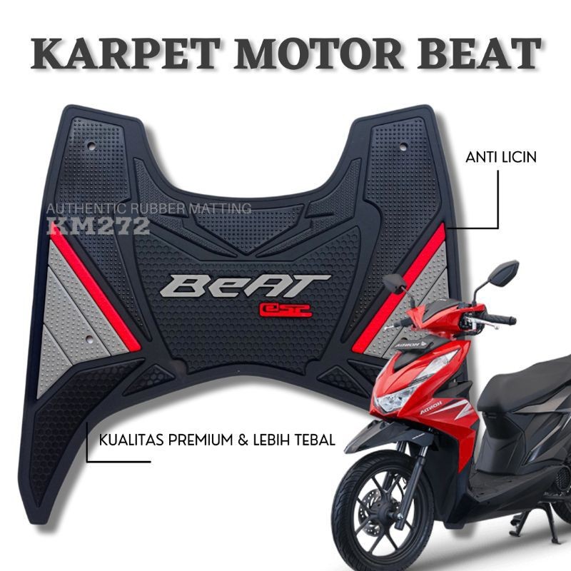 Karpet Motor Beat 2020-2025/ Aksesoris Honda beat / Pijakan Kaki Honda Beat 2020-2025