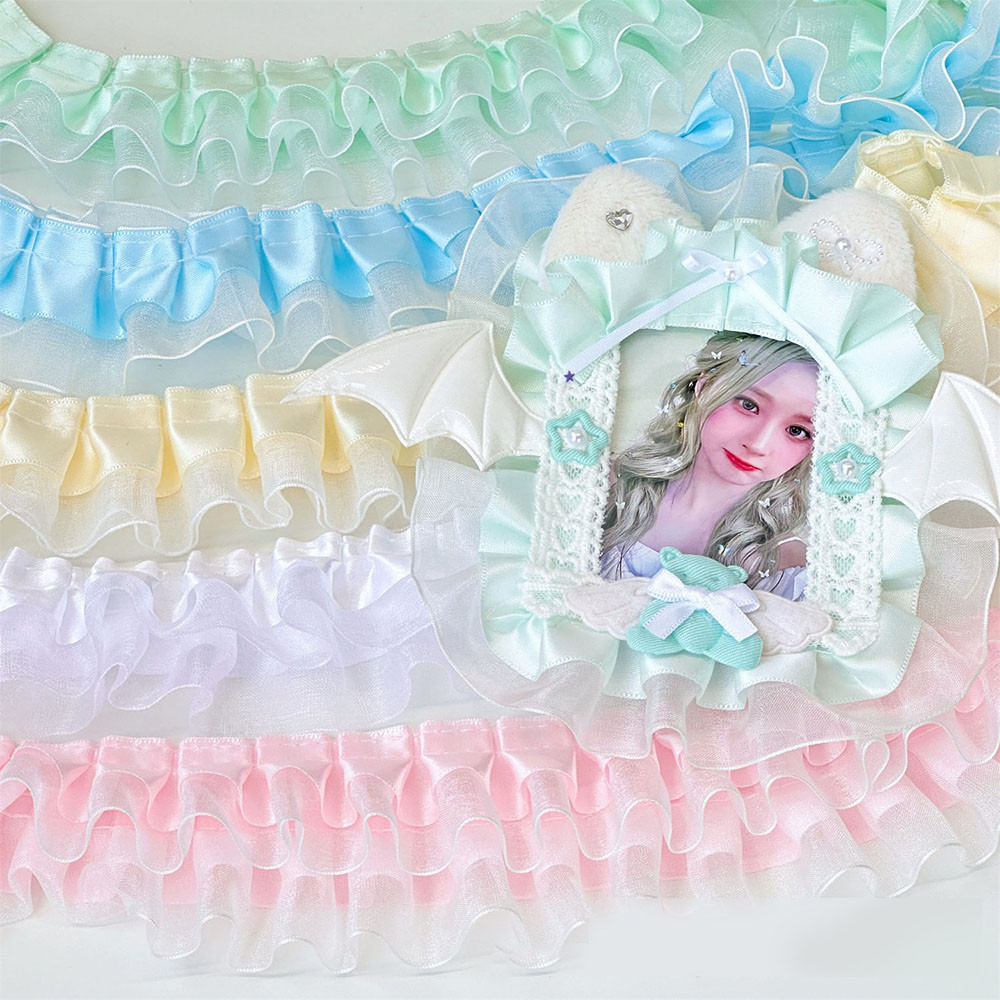 

1pcs 1M Lace Satin Gift Wrapping Ribbons Packaging Decoration Handmade Material Lace Decor Packaging Materials Card Cover Dceor