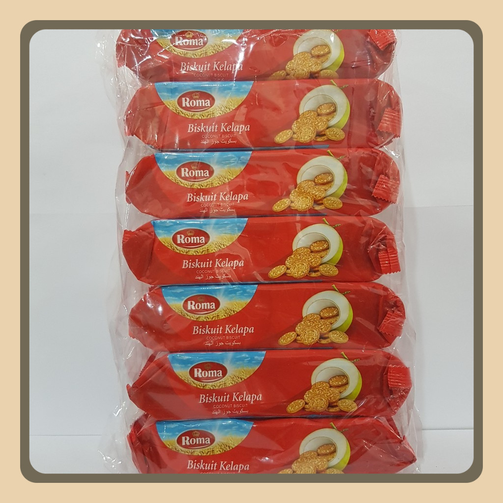 

Roma Biskuit Kelapa 300gr Isi 7 Bungkus/Snack/Camilan/Biscuit/Makanan Ringan/Biskuit/Kue Kering