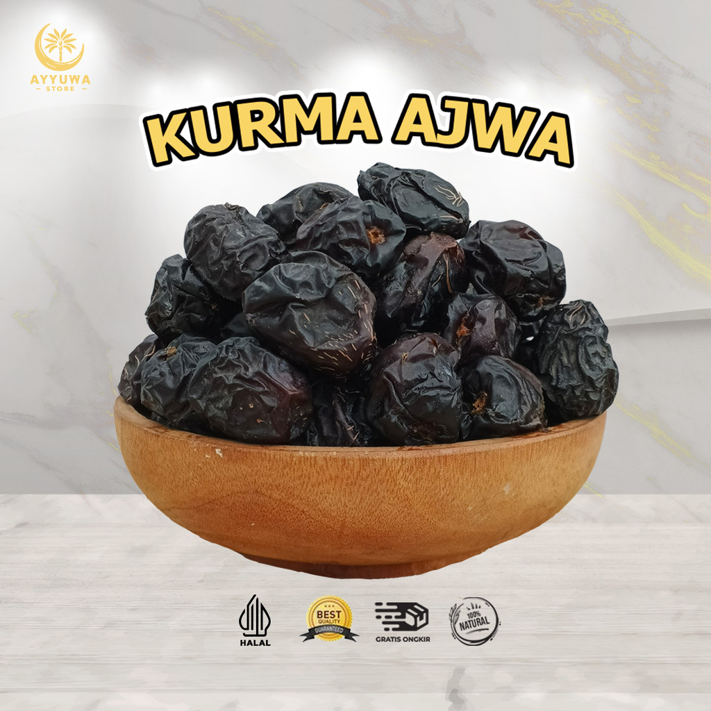 

KURMA AJWA MADINAH PREMIUM / KURMA AJWA SUPER KEMASAN 500GR 1KG