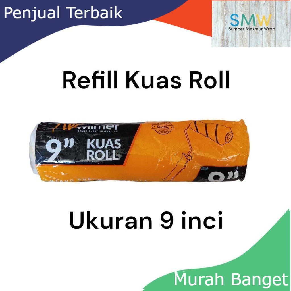 

Refill Busa Roll Cat 9 inci / Refill Kuas Roll Cat / Kuas Cat roll