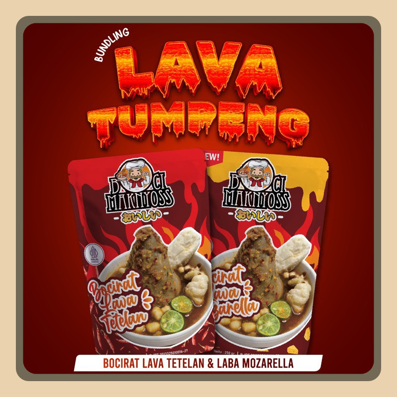

Bundling 2 BoCirat Lava Tumpeng Maknyoss( Lava Tumpeng Tetelan Dan Lava Tumpeng Mozarella )
