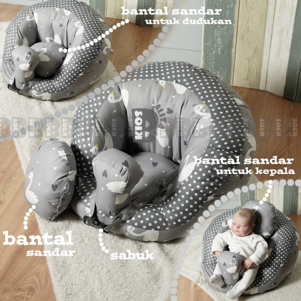 Sofa Baby Blooming / Sofa Bayi Belajar Duduk [FREE PACKING TAS SERUT + BANTAL PENYANGGA]/Terbaru