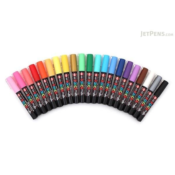 

TERLARIS! Uni Posca Poster Paint Marker Pens PC 5M Medium - Hitam