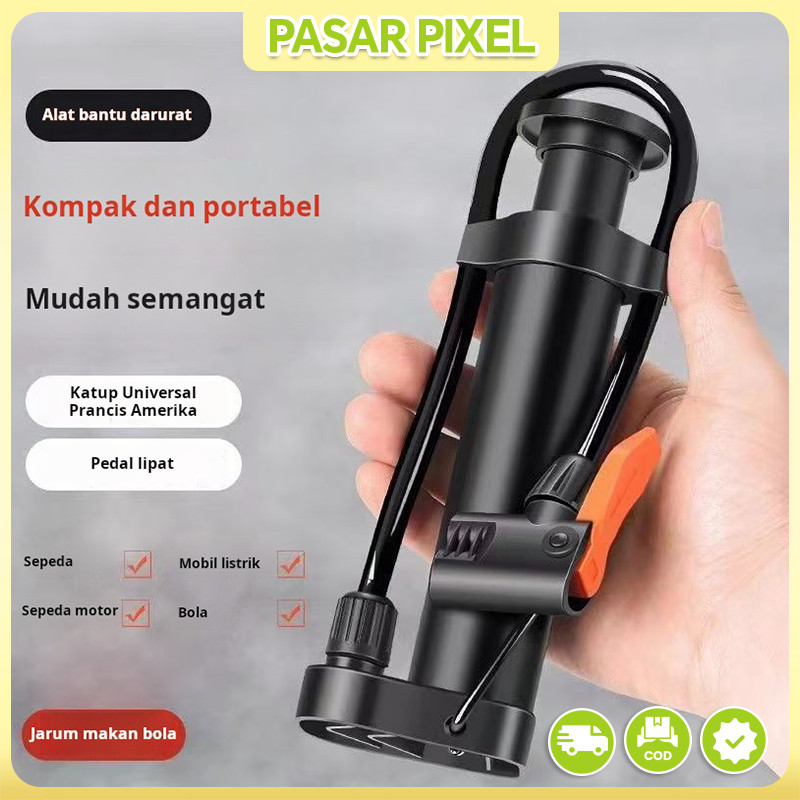 Pompa tiup pompa mini portabel pompa sepeda bertekanan tinggi tabung udara pompa pedal