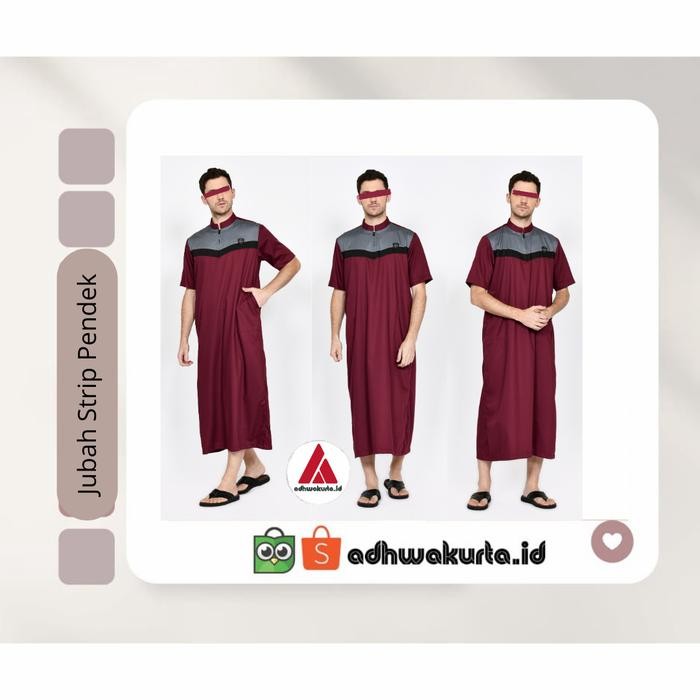 Gamis Toyobo Jubah Ikhwan Pria Dewasa Lengan Pendek Kekinian