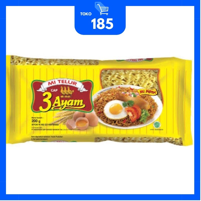 

Mie Telur Cap 3 Ayam 200g