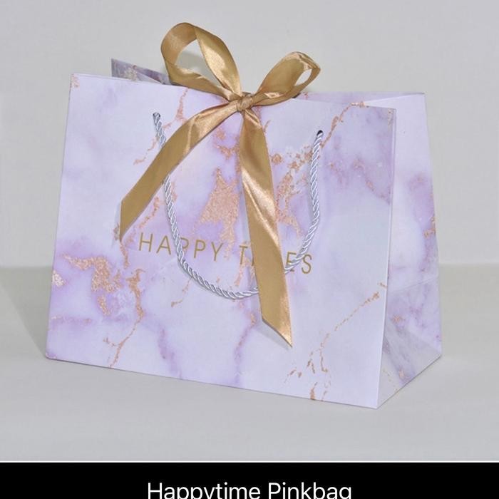 

SALE Paperbag tas hadiah tas kado wedding mewah premium quality - happytime pink, large