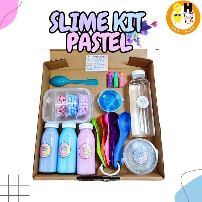 Slime Kit Pastel Ice Cream Edition Mainan Edukasi Anak Tofu Slime Seri 2 by GHEduPlay - UnguBiruPink