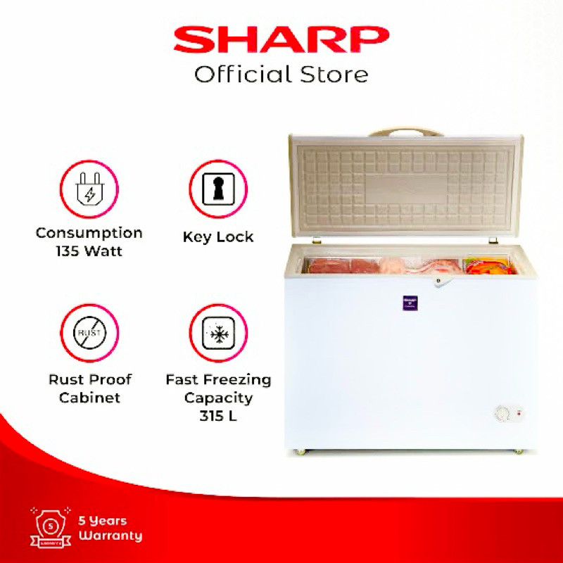 Box freezer 300 liter sharp frv-300 box freezer sharp 300 liter CO