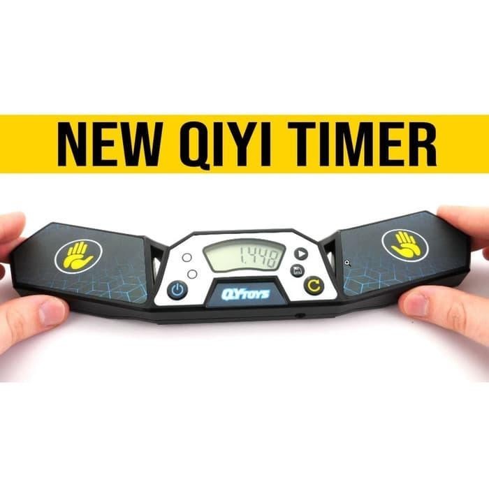 Timer Speedcube QiYi Timer Black Hitam Pengukur Waktu Magic Cube