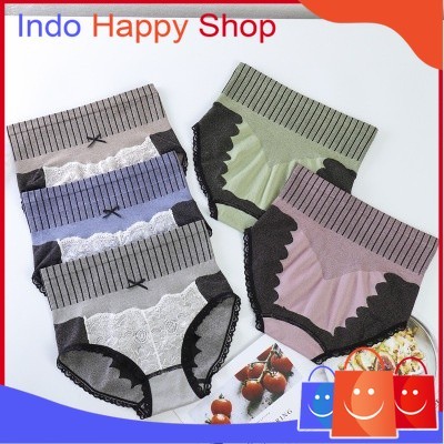 Sexy Celana Dalam Renda Lace Wanita Brief Women High Waist Panty 𝕀ℍ𝕊 517