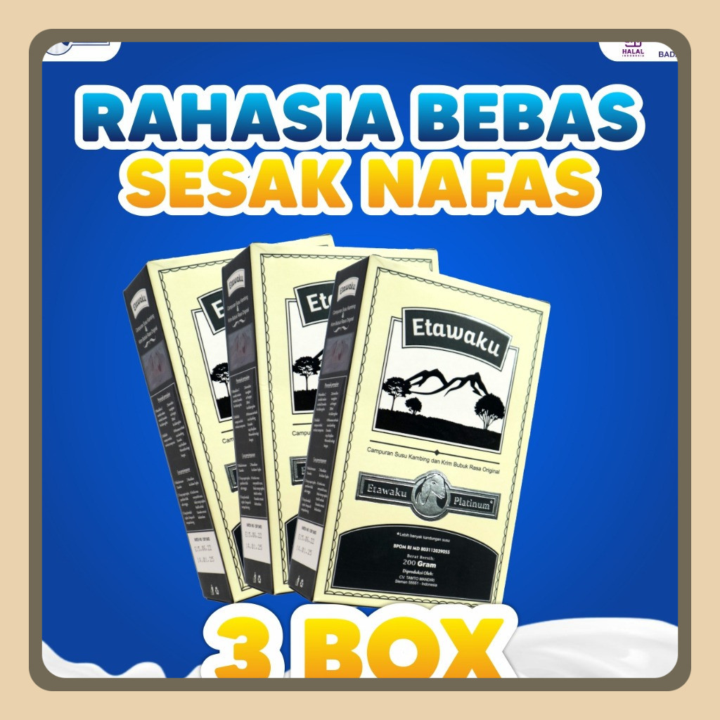 

Etawaku PLATINUM Original Susu Kambing Etawa Redakan Sesak Nafas Untuk Paru-Paru Batuk Tulang Sendi