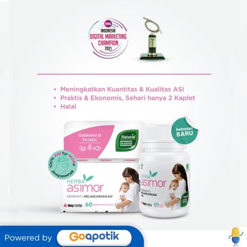 Herba Asimor Botol 60 Kaplet Asi Booster Pelancar Asi