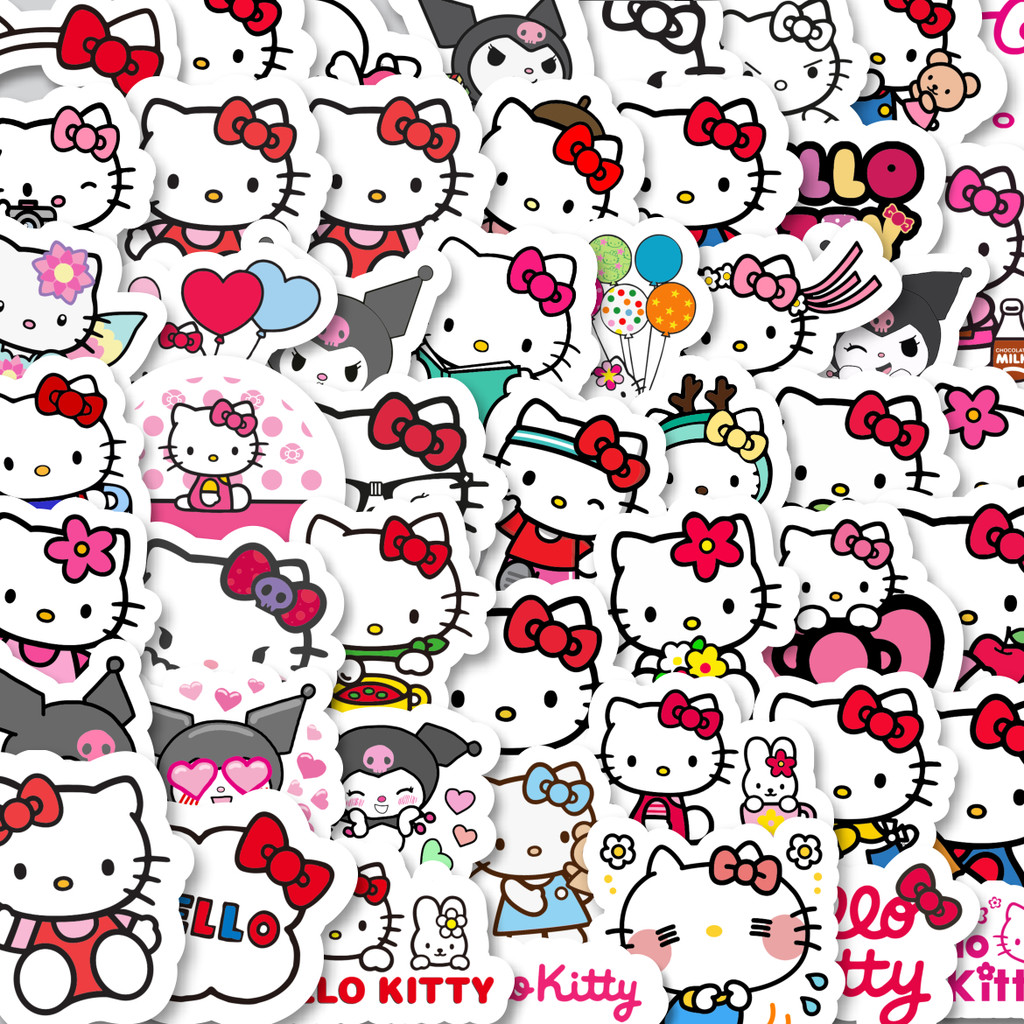 

Stiker Cutting Pack Stiker Kartun Hello Kitty Isi 100Pcs Series Aesthetic Lucu Keren Untuk Koper Bahan Vynil