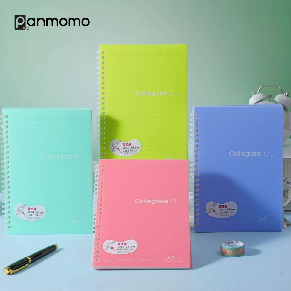 

Buku Catatan Spiral A5 Bergaris – Panmomo Notebook Minimalis untuk Sekolah & Jurnal