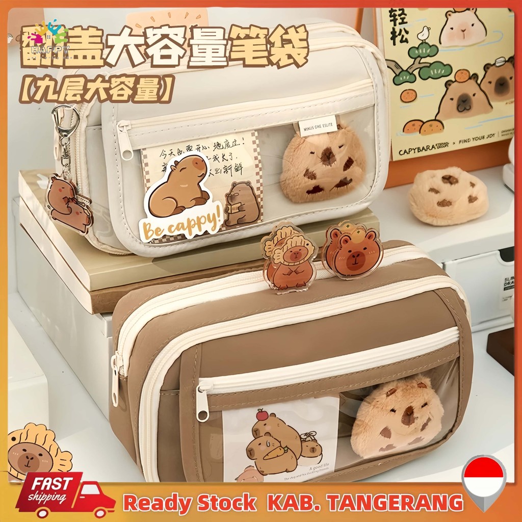 

Kapibala 9Layer Pensil Case Stationery Bag Kapasitas Besar Pensil Pensil Transparan Baru Untuk Gadis Sekolah Menengah dan Menengah
