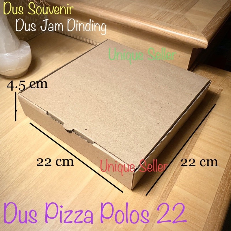 Dus Kotak Box Pizza 22x22x4.5 EFLUTE POLOS / Dus Box Kotak Hampers 22x22 x 4.5  EFLUTE / Dus Coklat 