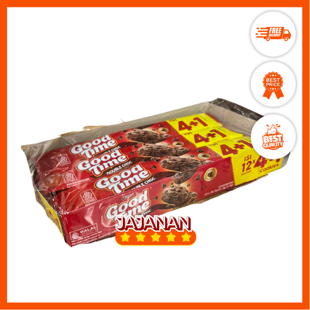 

Biskuit Good Time Cookies Double Choc / Rainbow Box isi 12 pcs Ecer 2000 Jajanan Termurah