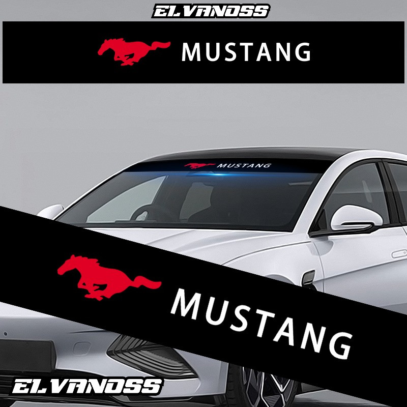 Stiker Kaca Mobil Depan Bisa Custom Winshield Sticker  For Ford Mustang spoiler Shelby GT 350 500