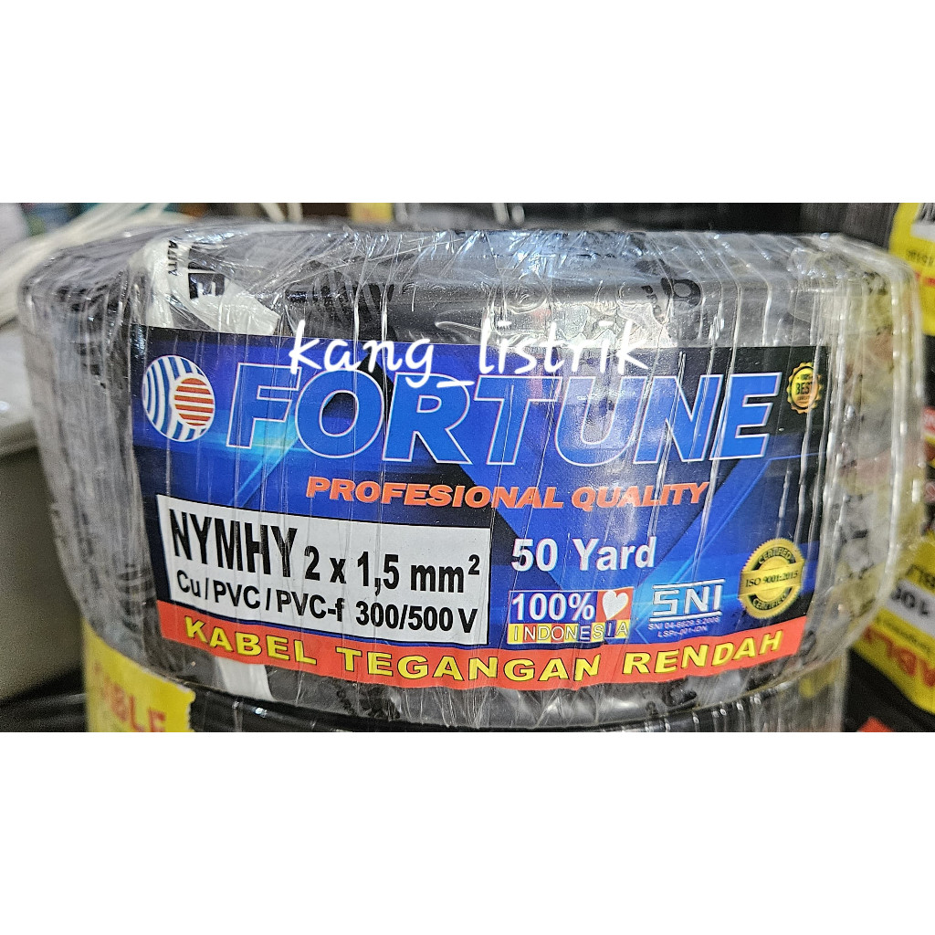 Kabel KENJIRO FORTUNE NYYHY 2x1.5mm / Kabel Serabut KENJIRO FORTUNE 2x1,5mm Per Rol