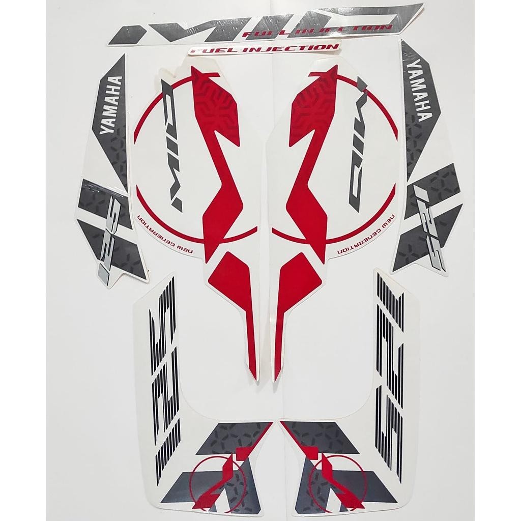 stiker striping motor mio M3 2015 putih full body kualitas terbaik