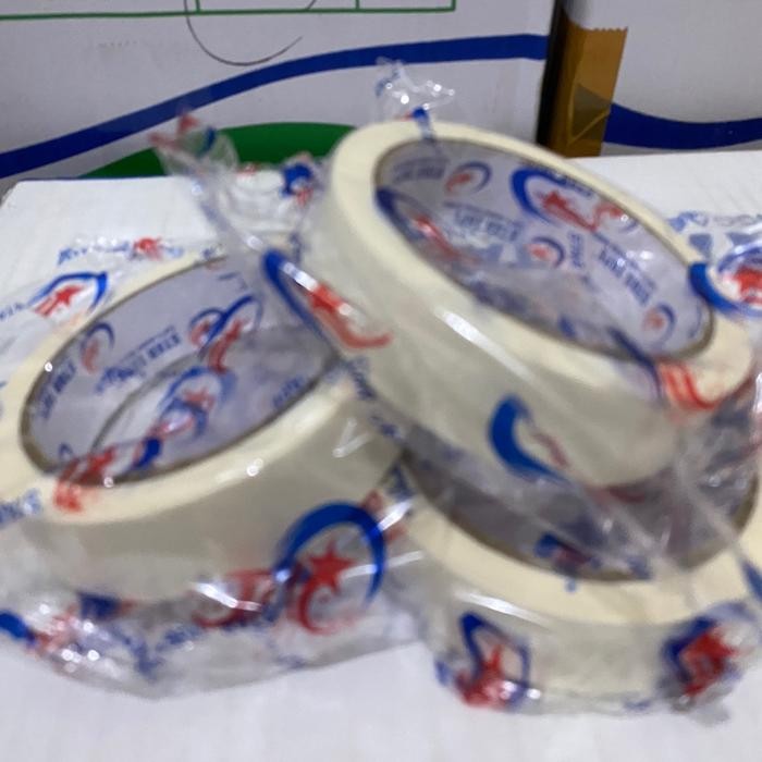 

salee Masking Tape lakban Kertas 24mm Star Tape - 24mm x 10 yard berkualitas