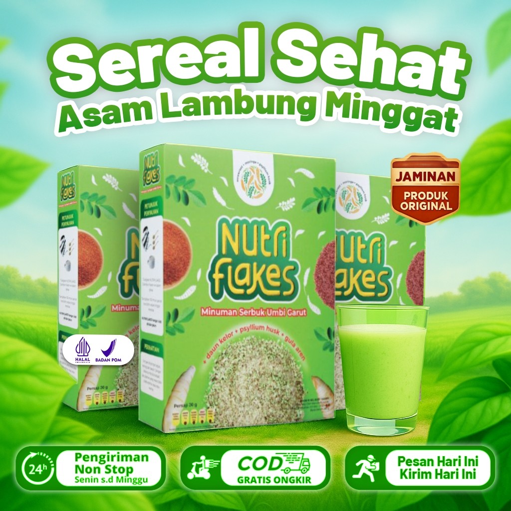 

3 Box Sereal Umbi Garut - Solusi Atasi Asam Lambung Maag Kronis Gerd 100% Original