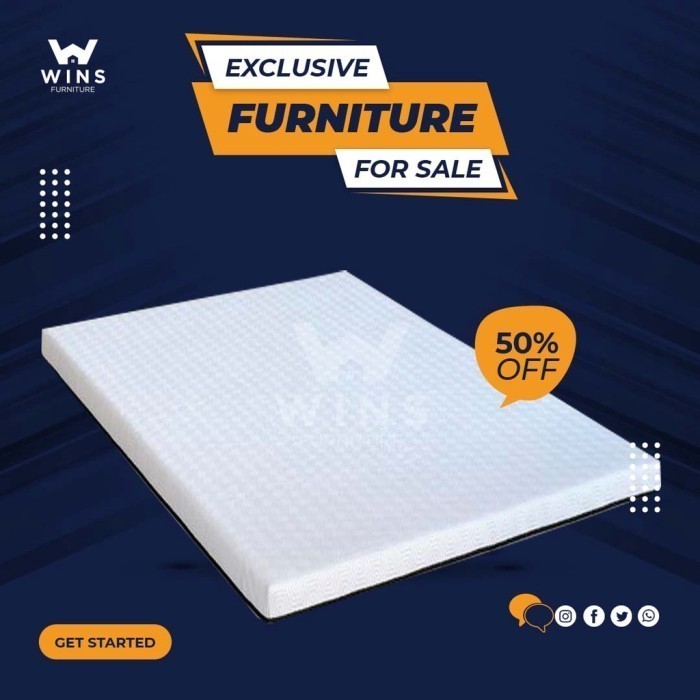 Wins Matras / Mattress Topper / Matrass Pelapis Kasur /Topper Springbe - 120x200 Gold