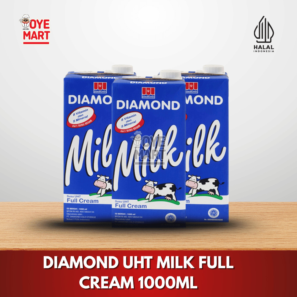

DIAMOND MILK UHT FULL CREAM 1LITER / SUSU UHT
