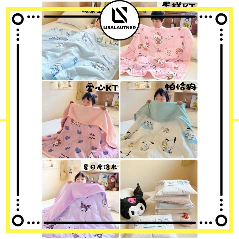 Bedcover sanrio Bedcover anak sanrio selimut anak cewek cowok motip random