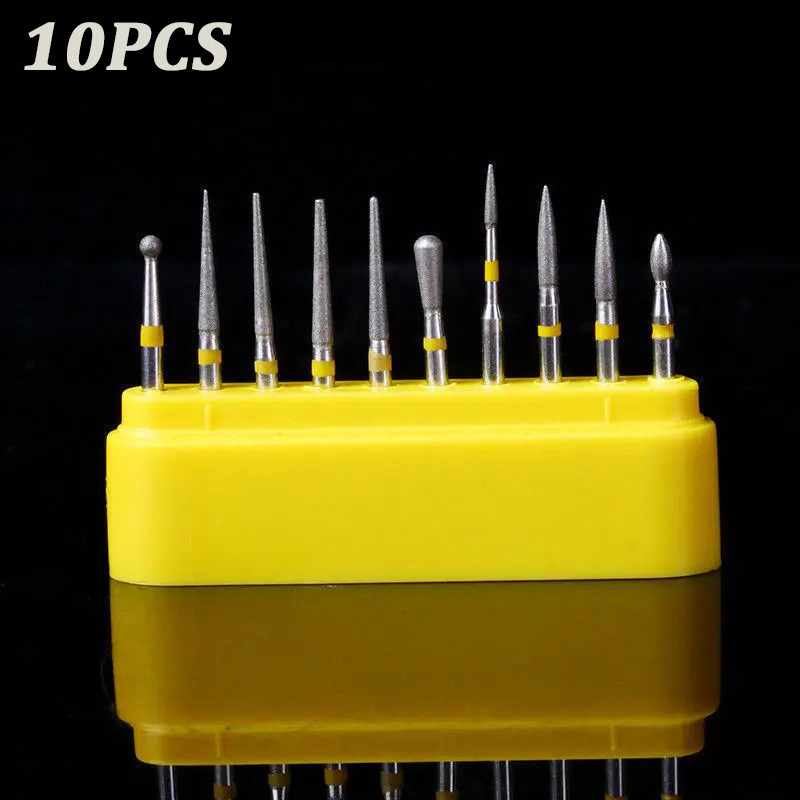 Dental diamond bur finishing high speed kit bur finishing preparation preparasi crown gigi polishing