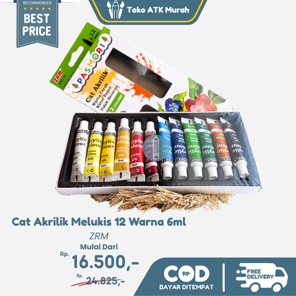 

Cat Acrylic ZRM 6 Ml 12 Warna ZAC-12 Cat Acrilic ZRM 6ml Cat Akrilik
