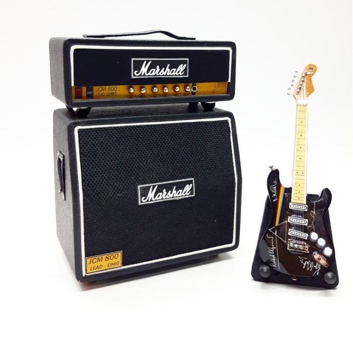 Miniatur Gitar Fender Pink Floyd Dan Sound Amp Marshall JCM800 1/12